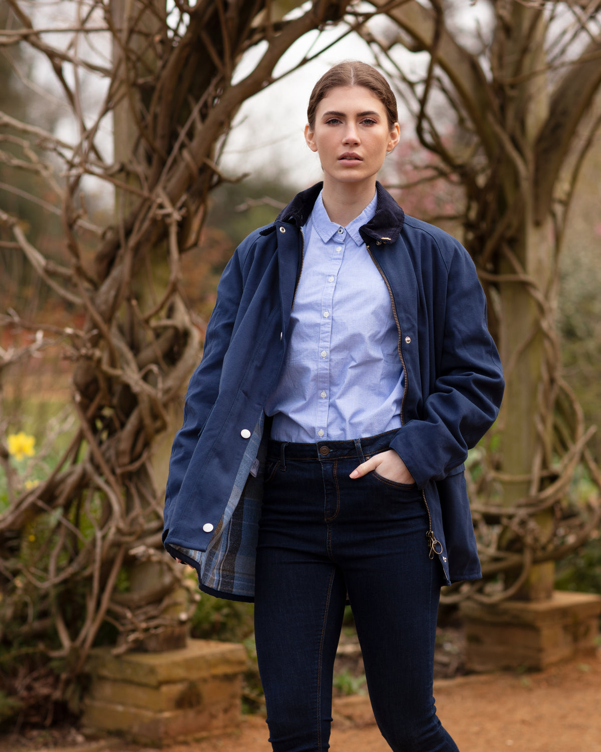Ladies Landowner Casual Walking Jacket - Navy - John Partridge & Co