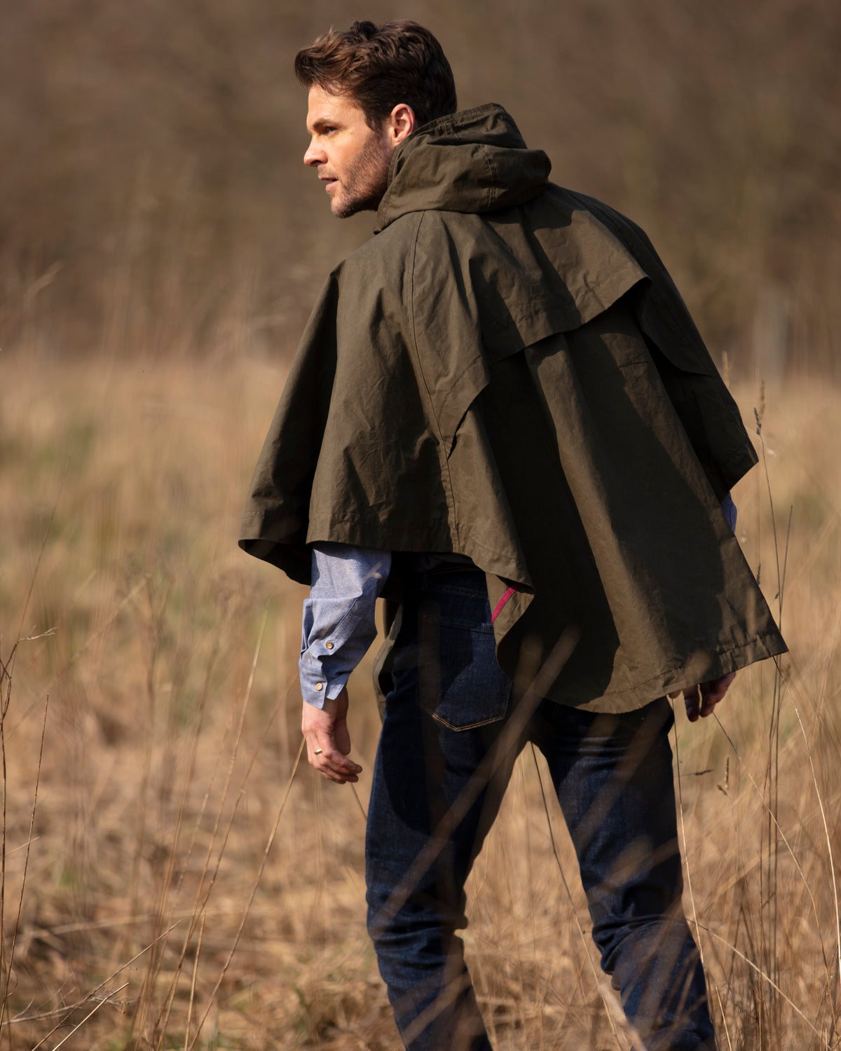 Derby Unisex Dry Wax Cape - Khaki
