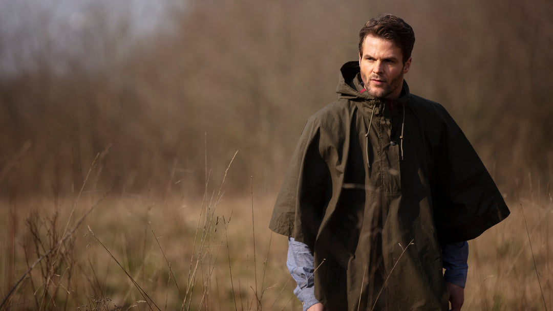 Khaki Wax Cape | Unisex Capes | John Partridge & Co