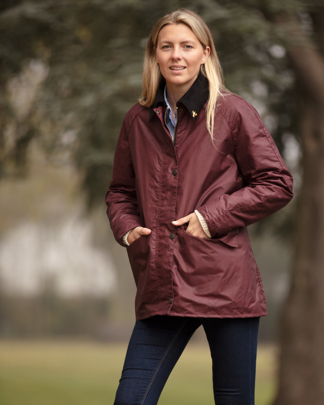 Landowner Bold Burgundy Ladies Wax Jackets John Partridge Co