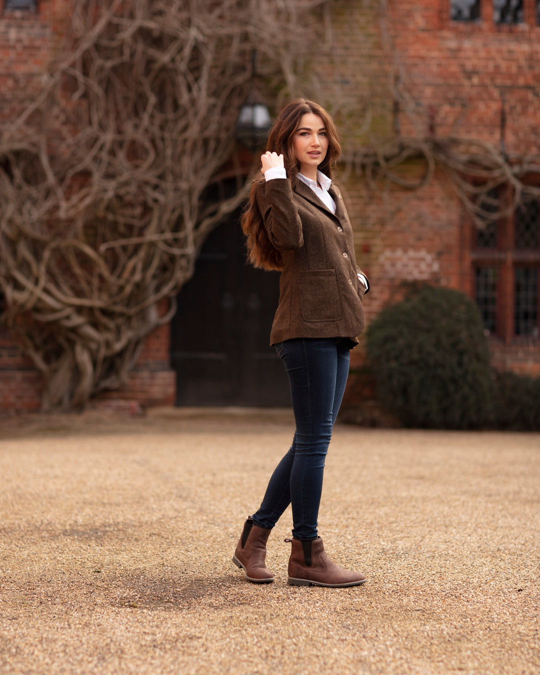 Arena Tweed Blazer Brown | Ladies Tweed | John Partridge & Co