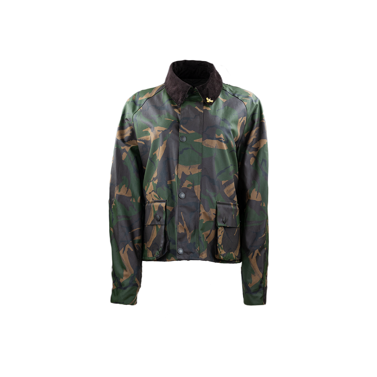 Landowner Short Wax Walking Jacket - Olive Camo | John Partridge