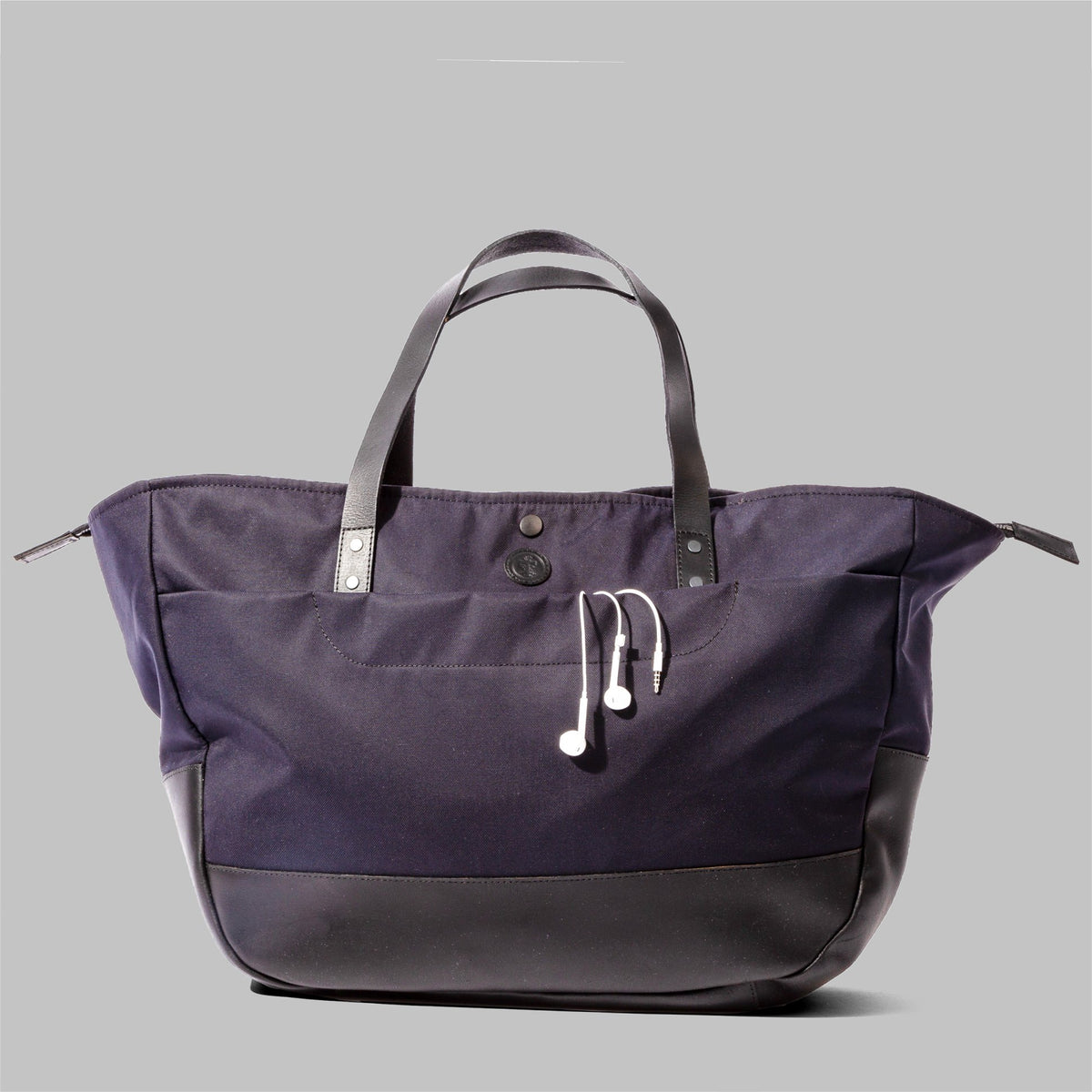 Appdale Large Navy Nylon & Leather Tote Bag - John Partridge & Co