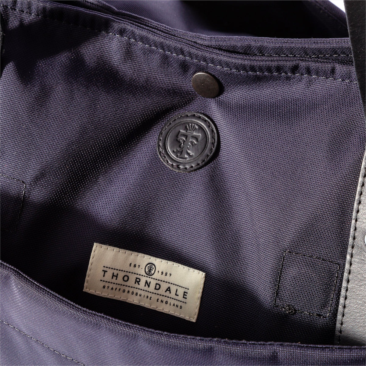 Appdale Large Navy Nylon & Leather Tote Bag - John Partridge & Co