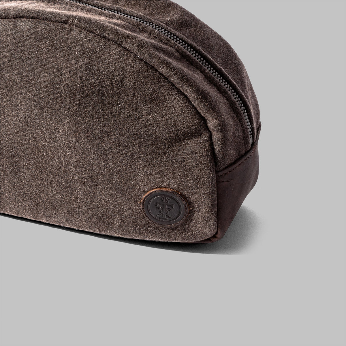Asterley Brown Waxed Cotton Wash Bag - John Partridge & Co