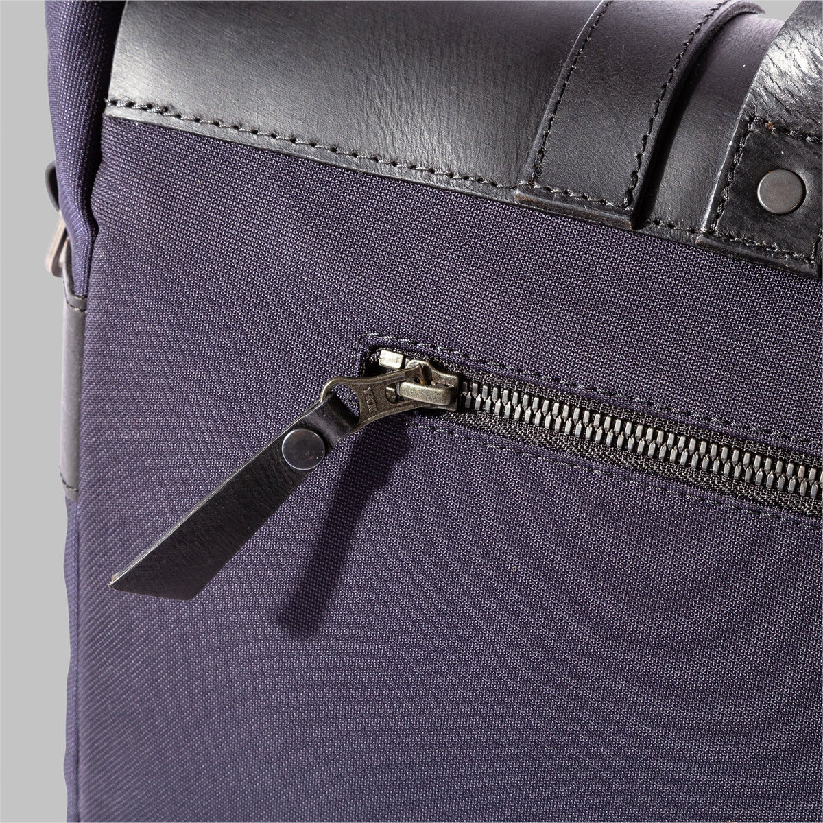 Portland Navy Nylon & Leather Messenger Bag - John Partridge & Co