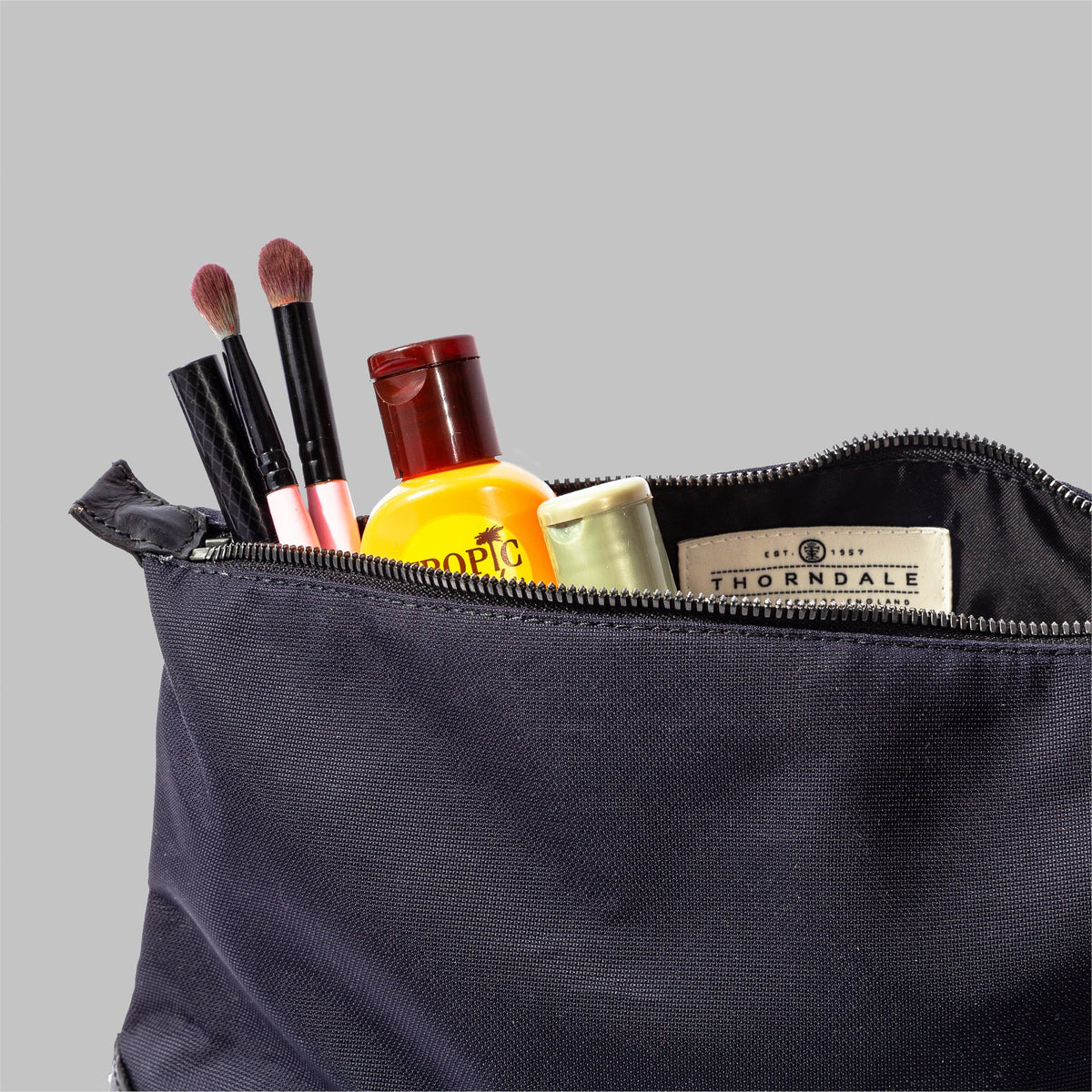 Silverdale Navy Nylon Wash Bag - John Partridge & Co