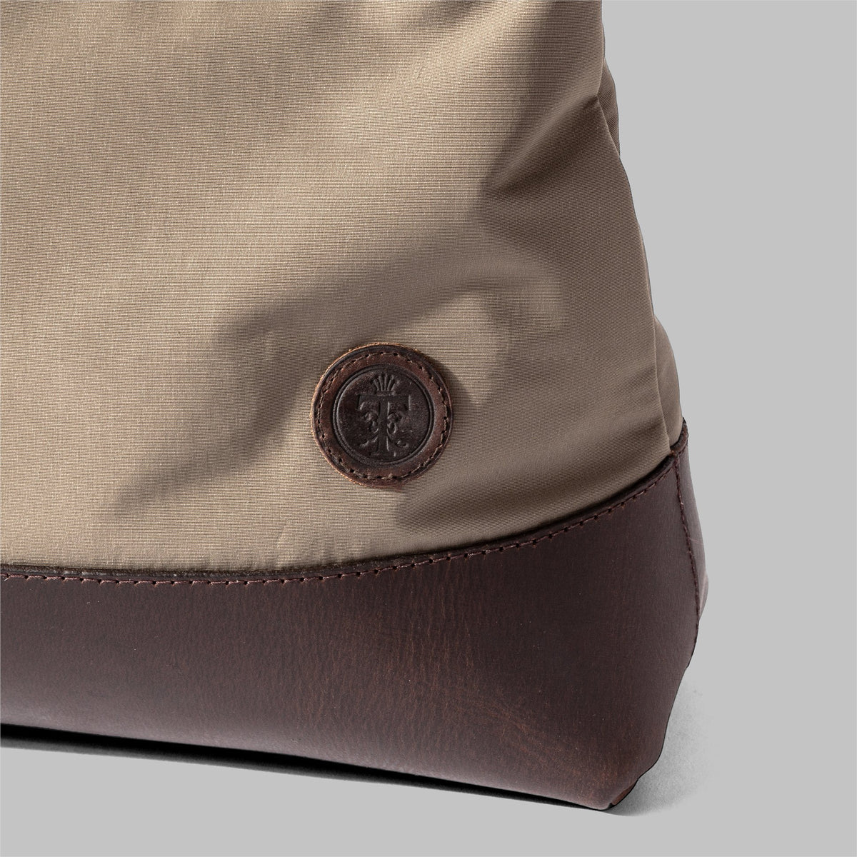 Silverdale Beige Nylon & Leather Wash Bag - John Partridge & Co