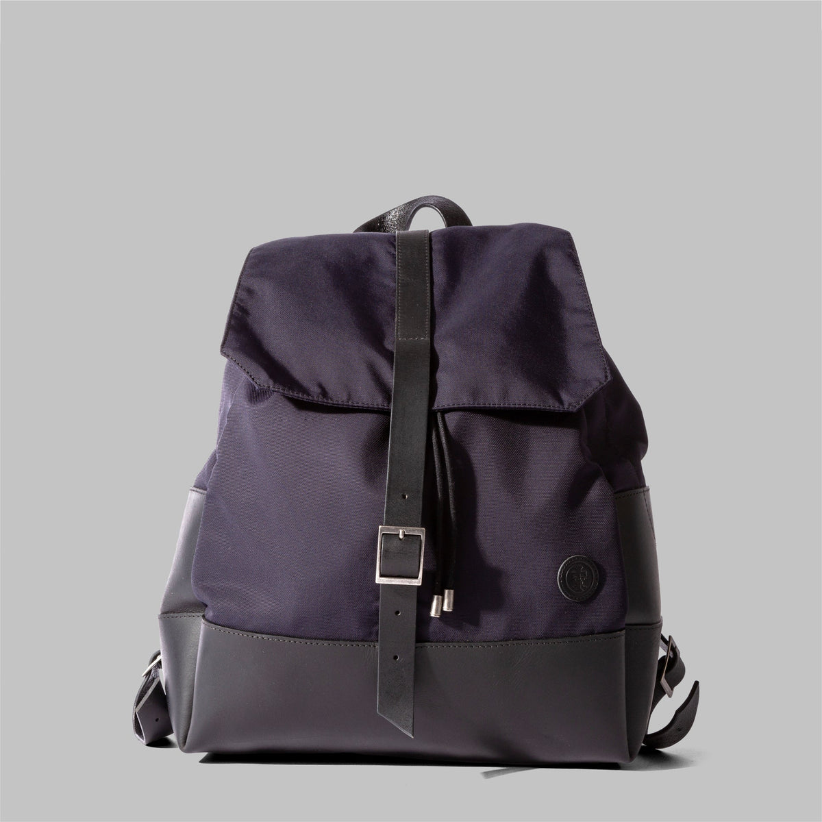 Weston | Womens Navy Nylon & Leather Rucksack | Thorndale, UK 