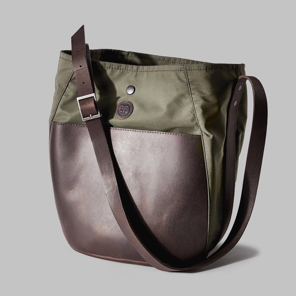 Moseley Olive Nylon Bucket Bag - John Partridge & Co