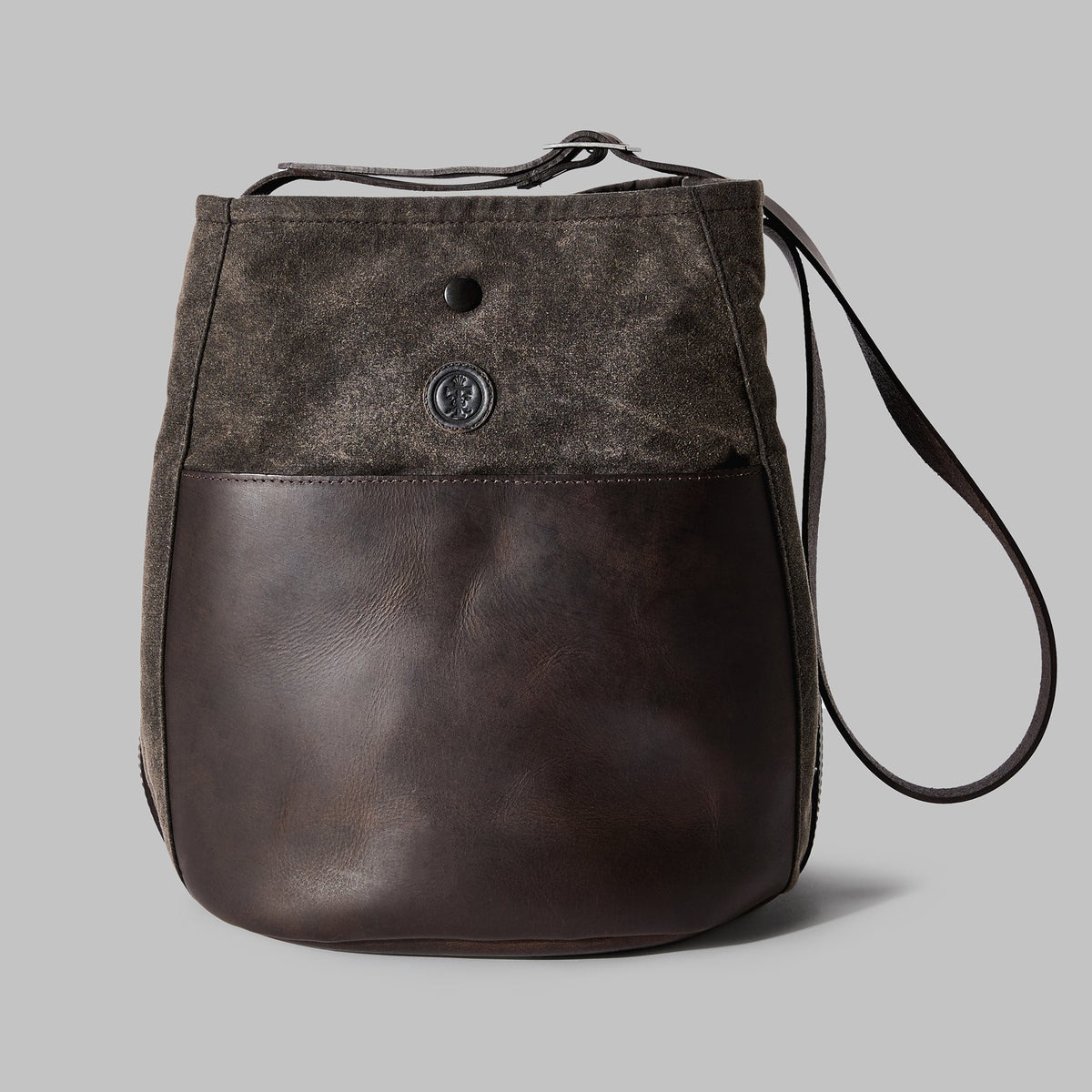 Moseley Brown Waxed Cotton Bucket Bag - John Partridge & Co