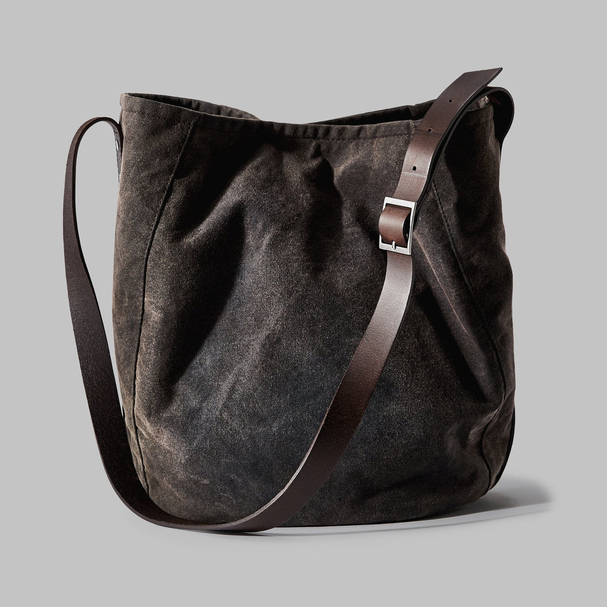 Moseley Brown Waxed Cotton Bucket Bag - John Partridge & Co