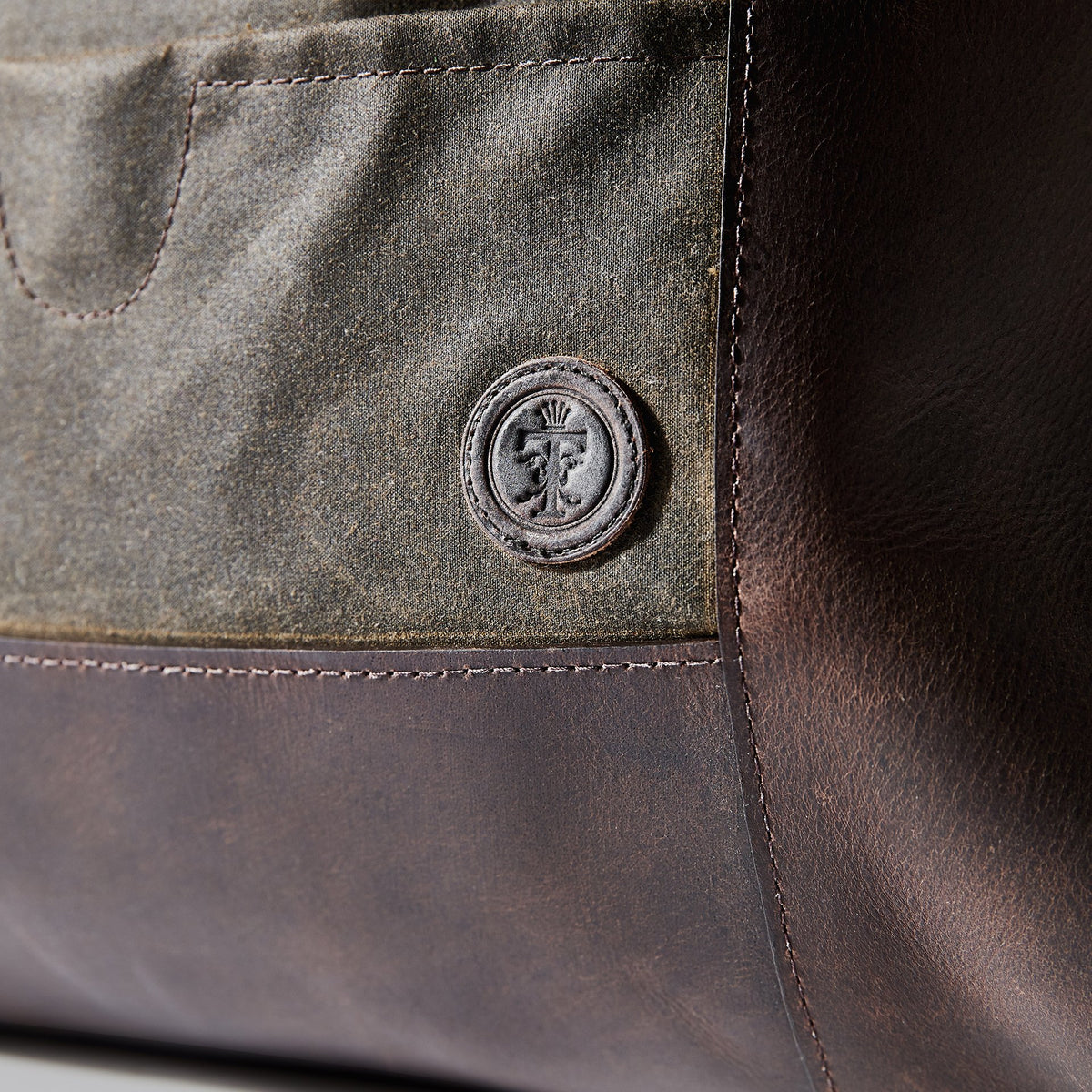 Drayton Olive Waxed Cotton Rucksack Tote - John Partridge & Co