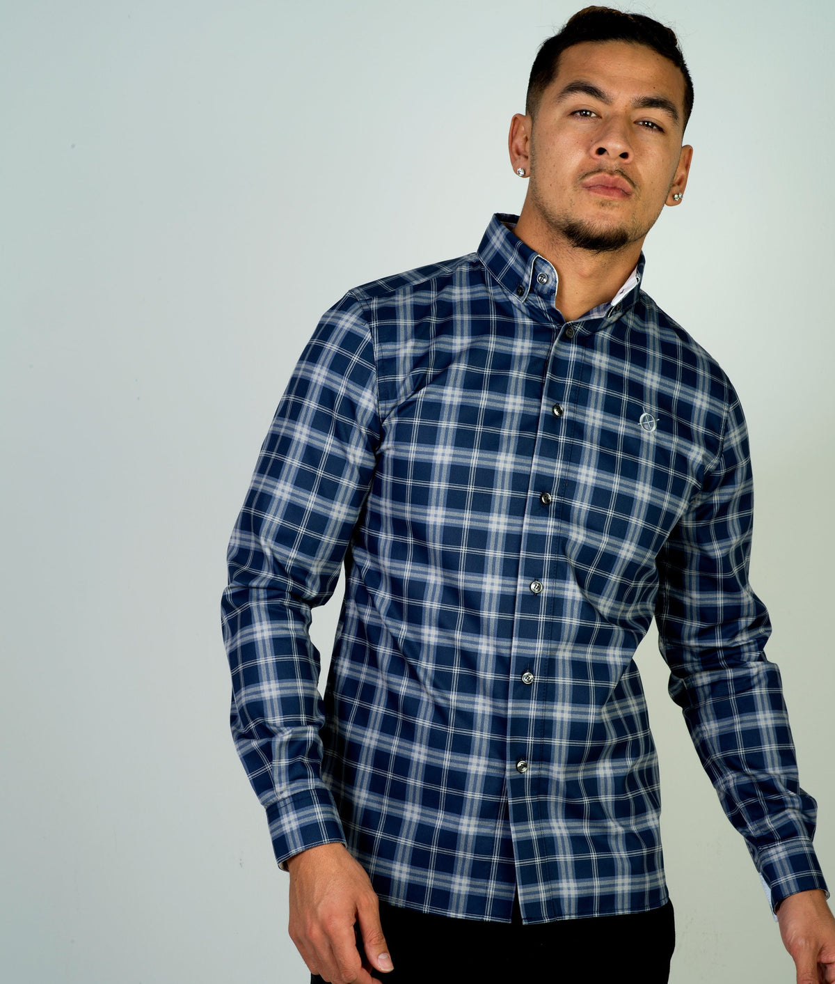 Bridge Shirt - Navy Check | By Cro'Jack - John Partridge & Co