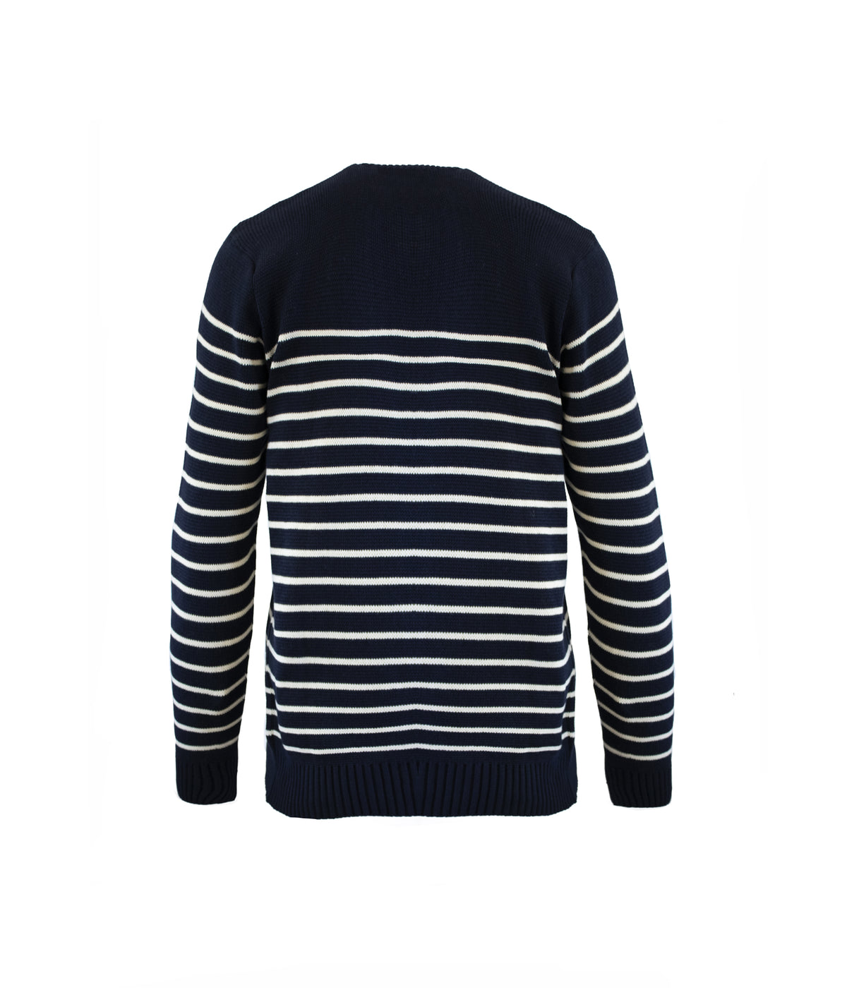 Breton Stripe Sweatshirt - Navy - John Partridge & Co