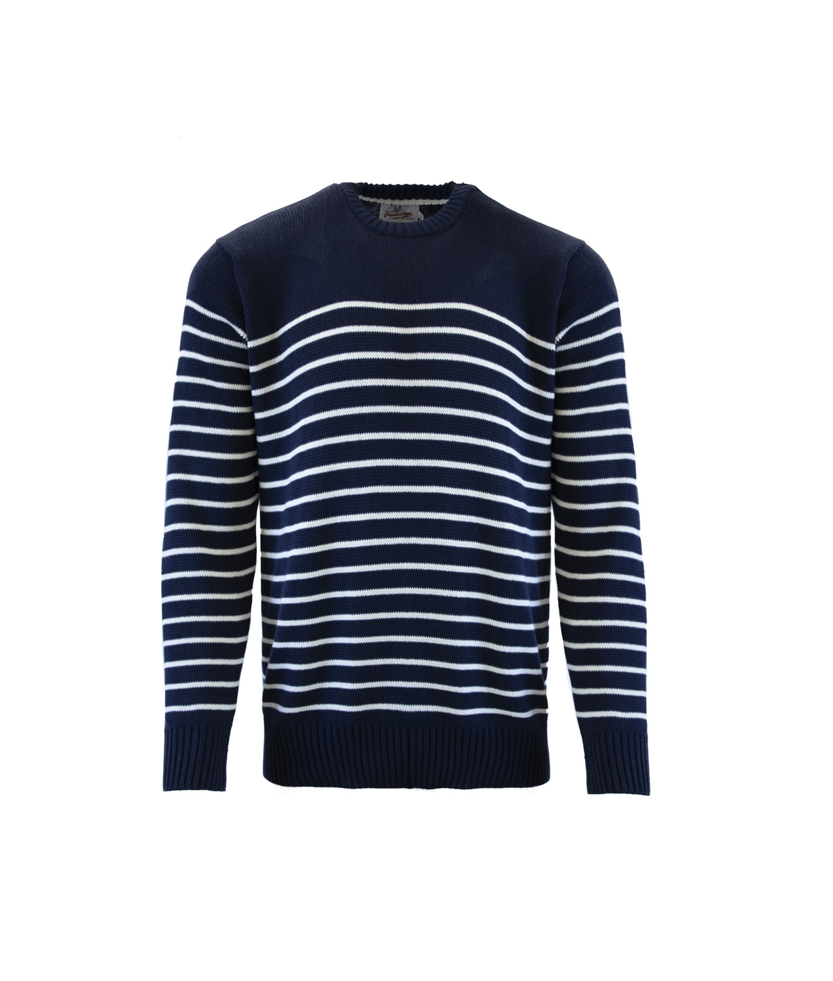 Breton Stripe Sweatshirt - Navy - John Partridge & Co