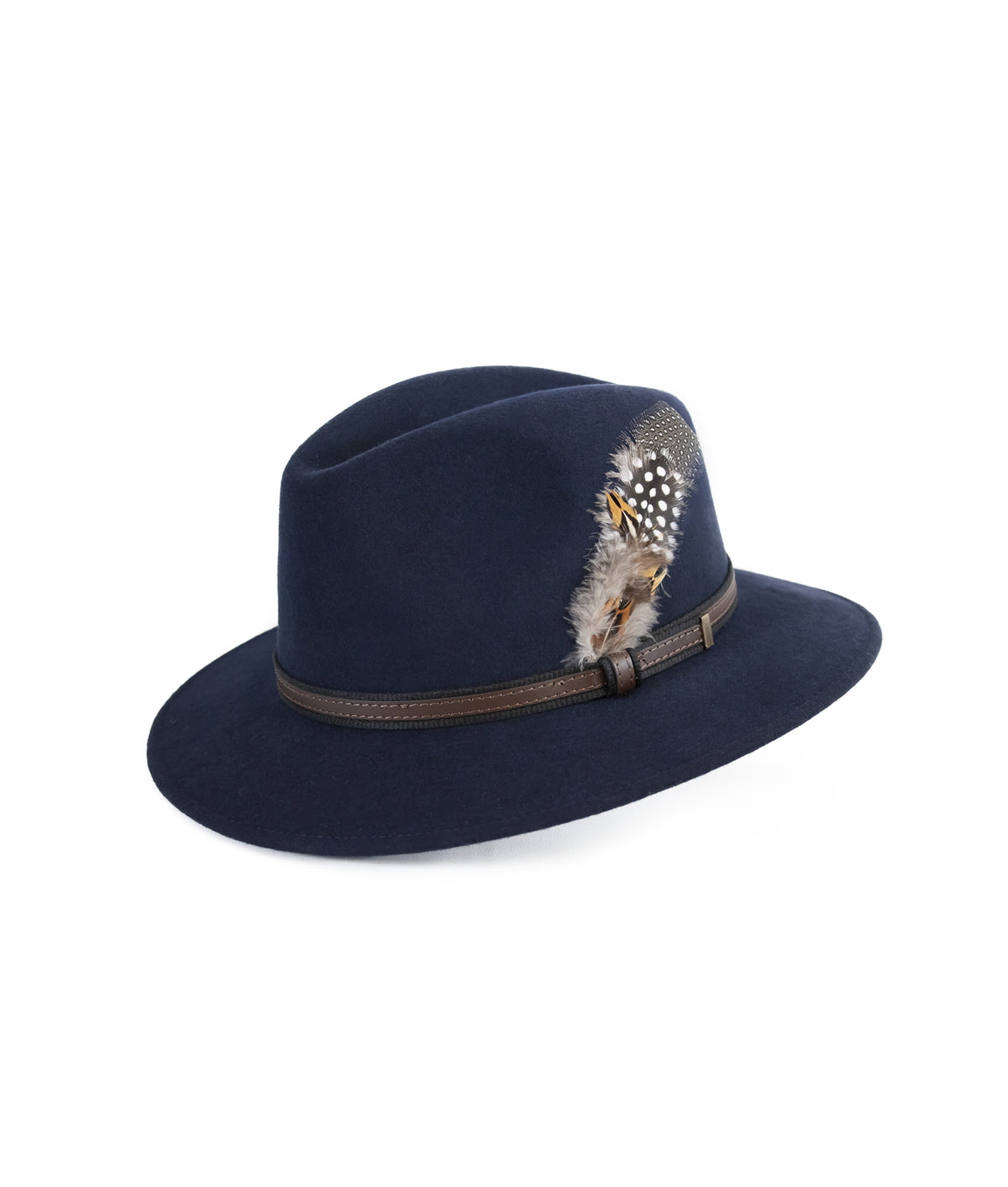 Fedora Wool Hat - Navy - John Partridge & Co