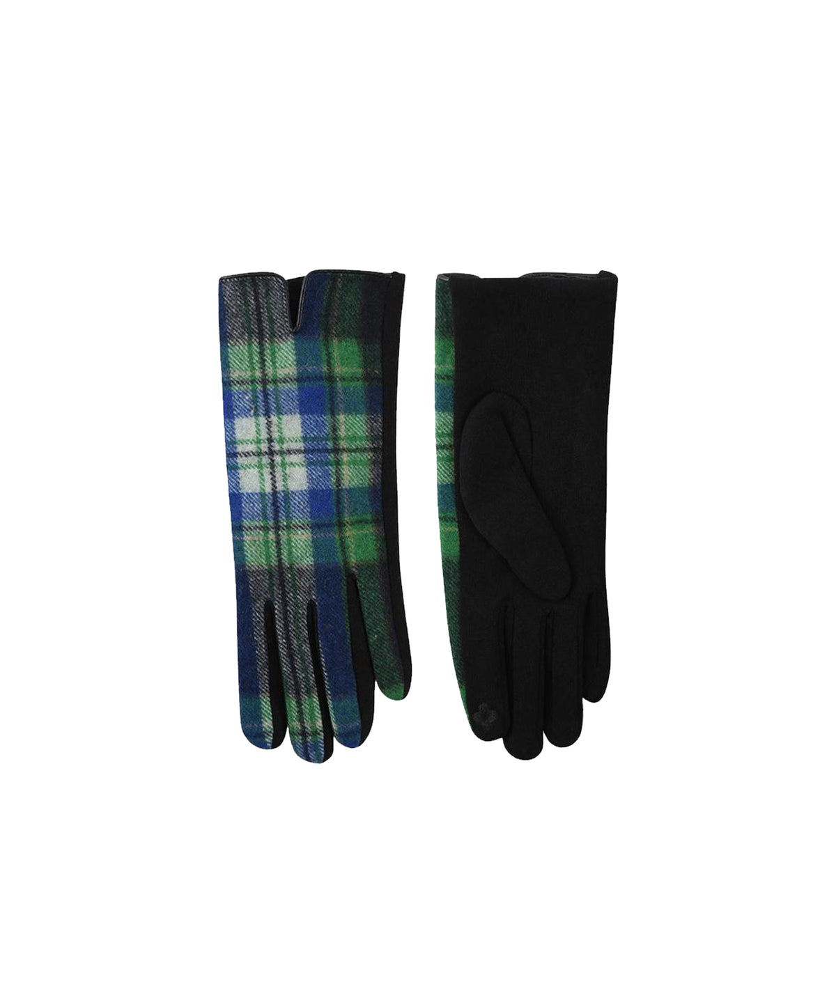 Gloves - Blue Grey Tartan - John Partridge & Co
