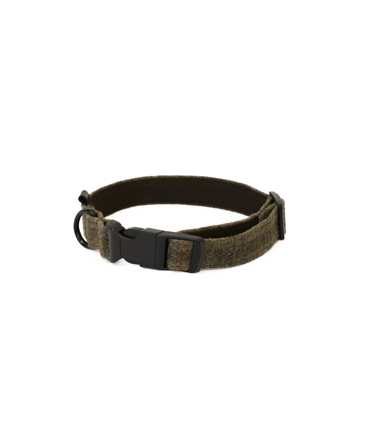 Dog Collar - Brown Waxed Tweed - John Partridge & Co