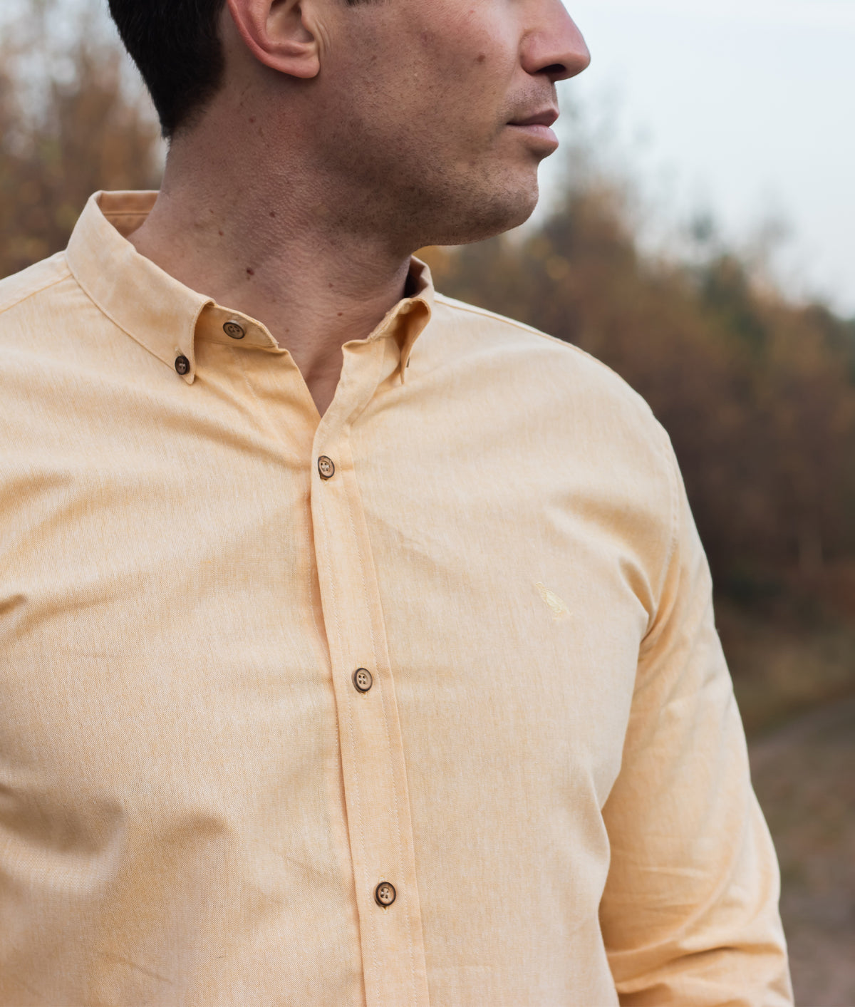 Ridware Chambray Shirt - Yellow - John Partridge & Co